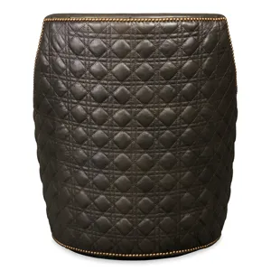 Segura Leather Swivel Accent Chair Silhouette