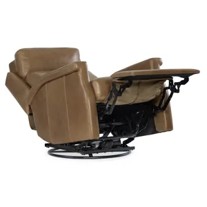 Hooker Ready-Made Upholstery Kaufman Swivel Power Recliner with Pop-Up Headrest
