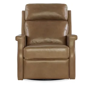 Hooker Ready-Made Upholstery Kaufman Swivel Power Recliner with Pop-Up Headrest