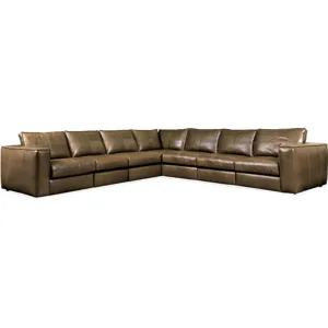 Solace Leather Stationary Sectional