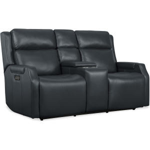 MS Nelson Zero Gravity Power Console Loveseat with Power Headrests and Lumbar