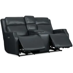 MS Nelson Zero Gravity Power Console Loveseat with Power Headrests and Lumbar