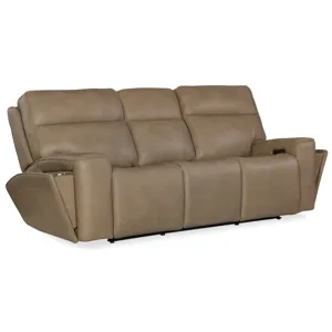 Hooker Ready-Made Upholstery Riverton Power Sofa with Power Headrest and Lumbar