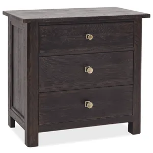 Driftwood Three-Drawer Nightstand