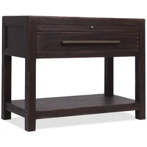 Driftwood One-Drawer Nightstand with Stone