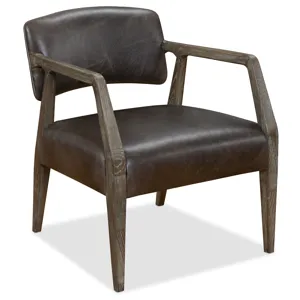 Mason Exposed Wood Club Chair Silhouette