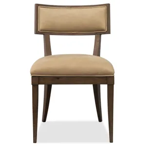 Cashiers Klismos Leather Chair