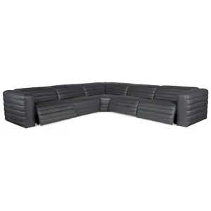 Chatelain 5-Piece Power Headrest Sectional with 2 Power Recliners Silo