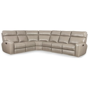 Mowry 4-Piece Power Sectional w/3 Power Recline w/ Power Headrest