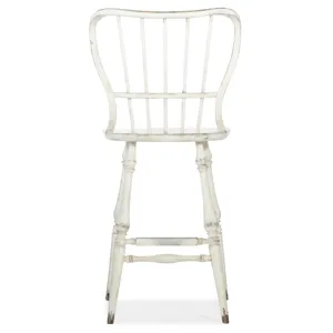 Ciao Bella Spindle Back Bar Stool-White Silhouette