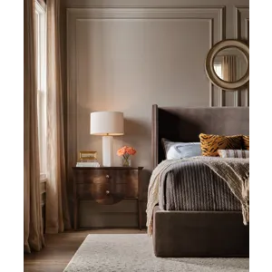 Archives California King Upholstered Panel Bed