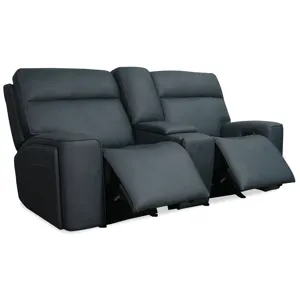 Riverton Power Gliding Console Loveseat with Power Headrest and Lumbar