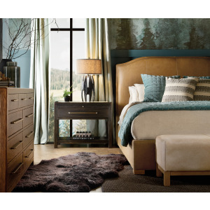 Driftwood King Upholstered Bed