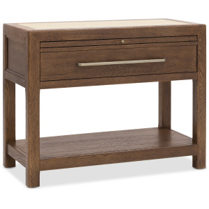 Driftwood One-Drawer Nightstand with Stone