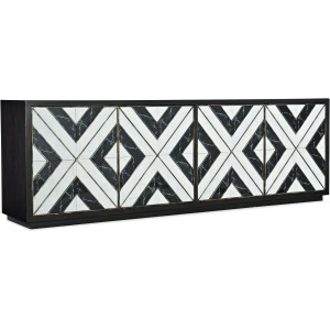 Sanctuary Grand Noir Et Blanc Entertainment Console