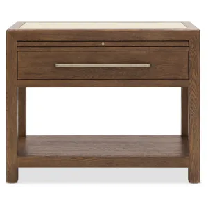 Driftwood One-Drawer Nightstand with Stone