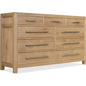 Driftwood Nine-Drawer Dresser