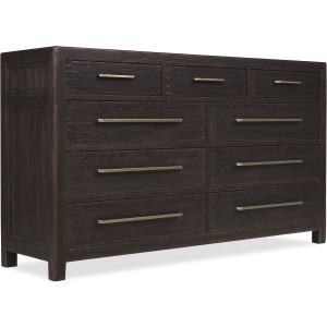 Driftwood Nine-Drawer Dresser