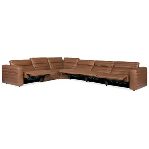 Chatelain 6-Piece Power Headrest Sectional with 2 Power Recliners Silo