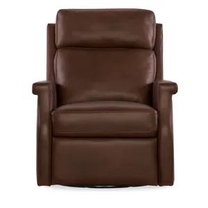 Hooker Ready-Made Upholstery Kaufman Swivel Power Recliner with Pop-Up Headrest