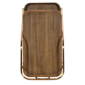 Commerce and Market Walnut Wine and Bar Cart