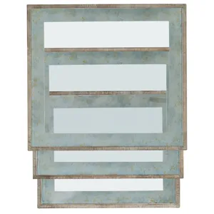 Novella Wavecrest Metal and Glass Nesting Tables Silhouette