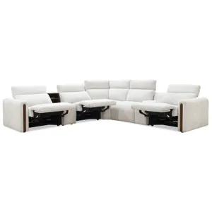 Hooker Ready-Made Upholstery Anaheim Seven-Piece Power Sectional