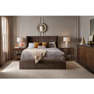 Archives California King Upholstered Panel Bed