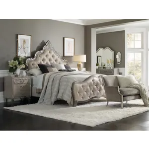 Sanctuary Upholstered California King Panel Bed Room