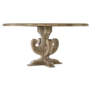 Boheme Ascension 60in Wood Round Dining Table Silhouette