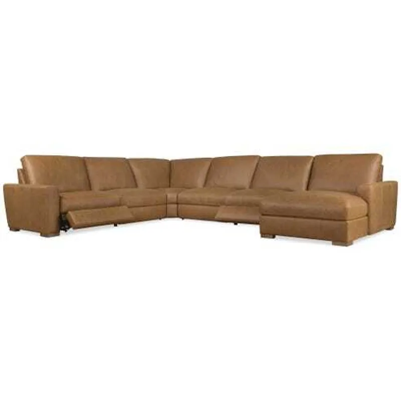 Optimus Brown Power Sectional