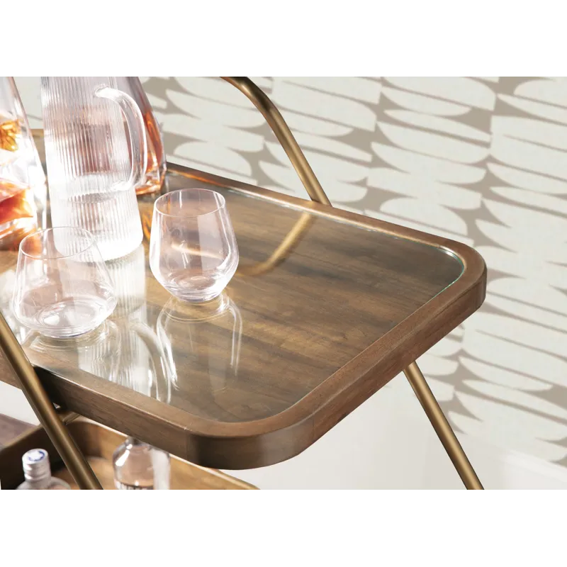 Commerce and Market Walnut Wine and Bar Cart