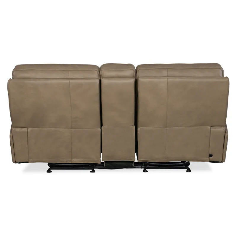 Hooker Ready-Made Upholstery Riverton Power Gliding Console Loveseat with Power Headrest and Lumbar
