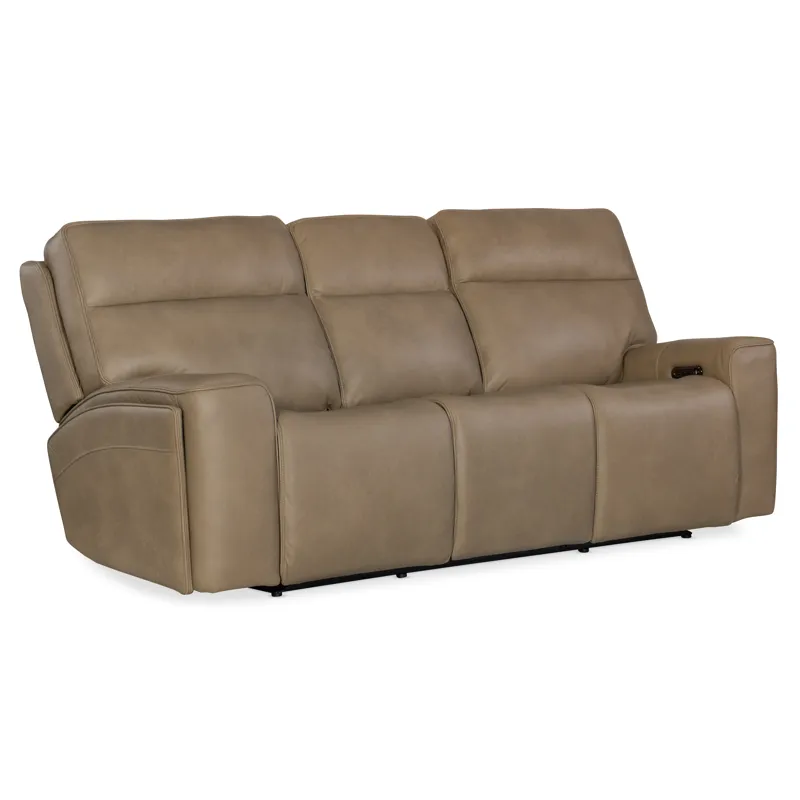 Hooker Ready-Made Upholstery Riverton Power Sofa with Power Headrest and Lumbar