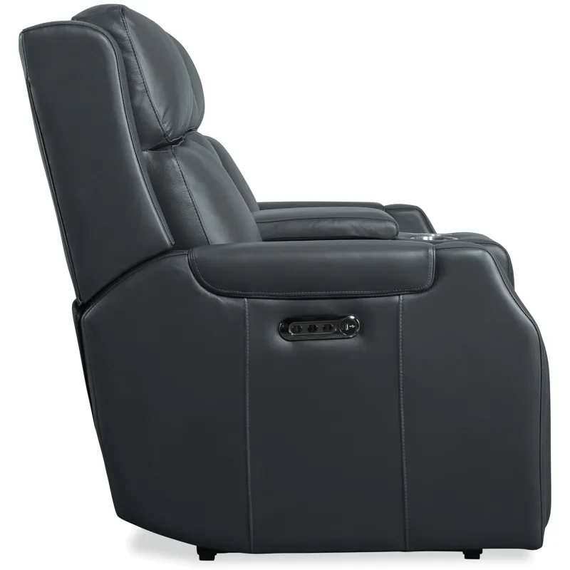 MS Nelson Zero Gravity Power Console Loveseat with Power Headrests and Lumbar