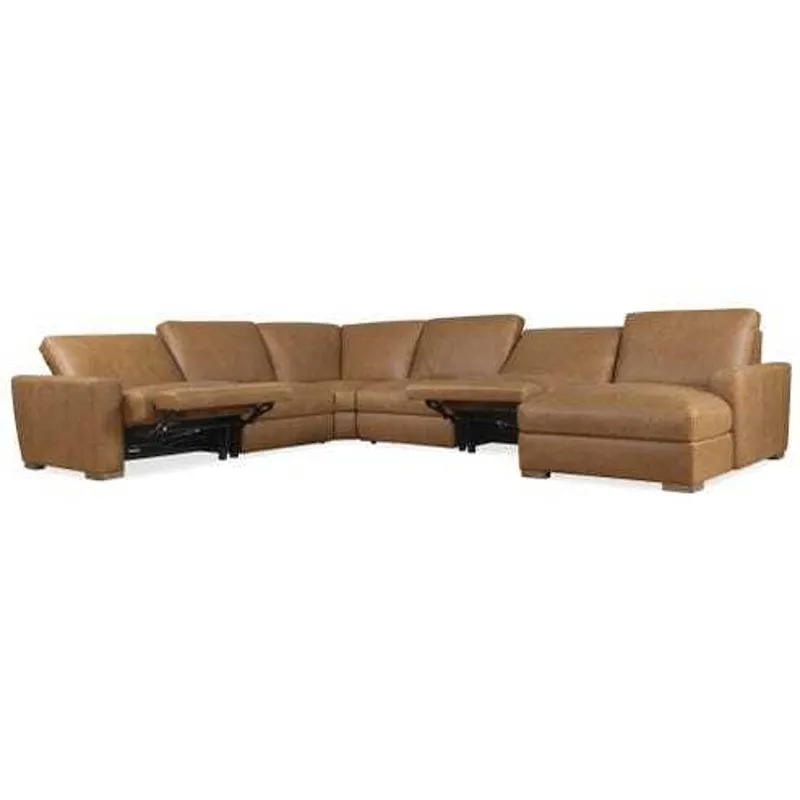 Optimus Brown Power Sectional