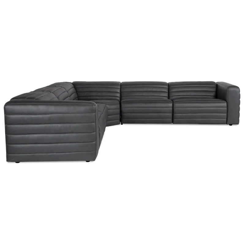 Chatelain 5-Piece Power Headrest Sectional with 2 Power Recliners Silo