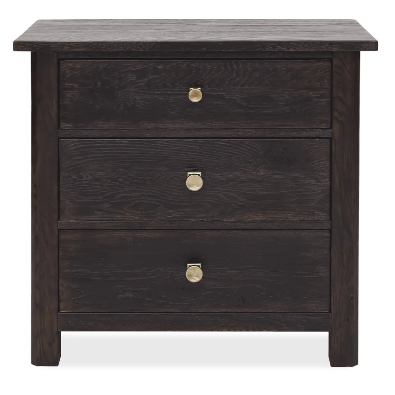 Driftwood Three-Drawer Nightstand