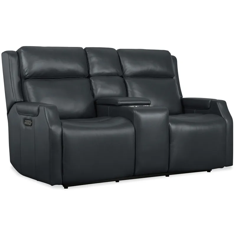 MS Nelson Zero Gravity Power Console Loveseat with Power Headrests and Lumbar