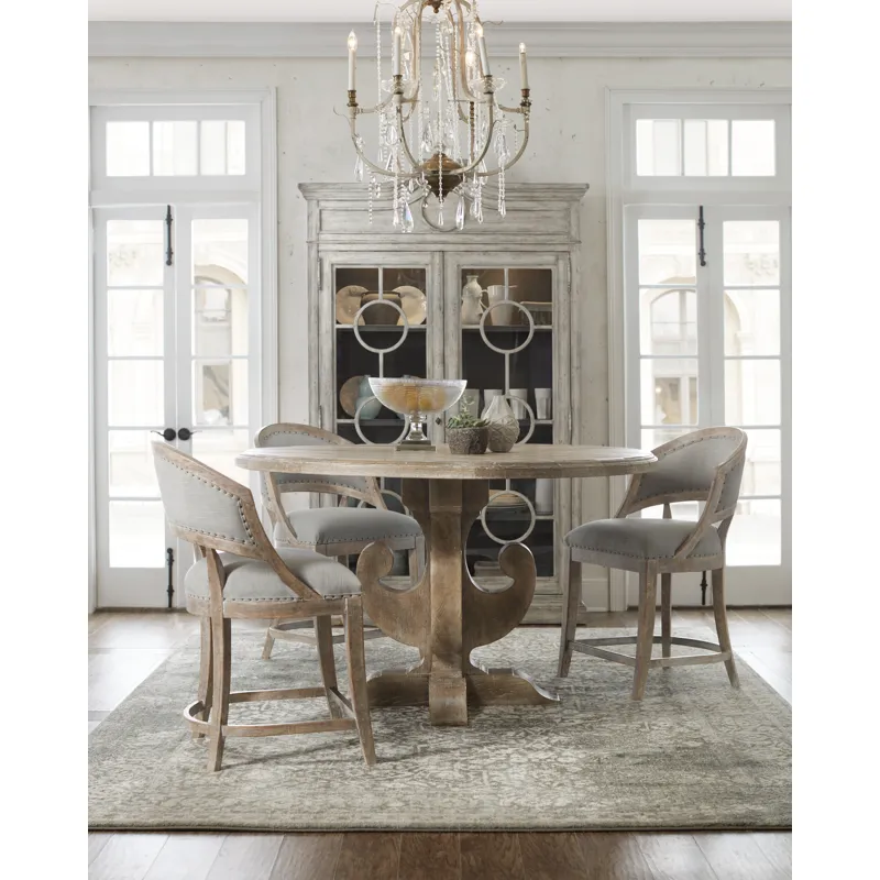 Boheme Ascension 60in Wood Round Dining Table Room