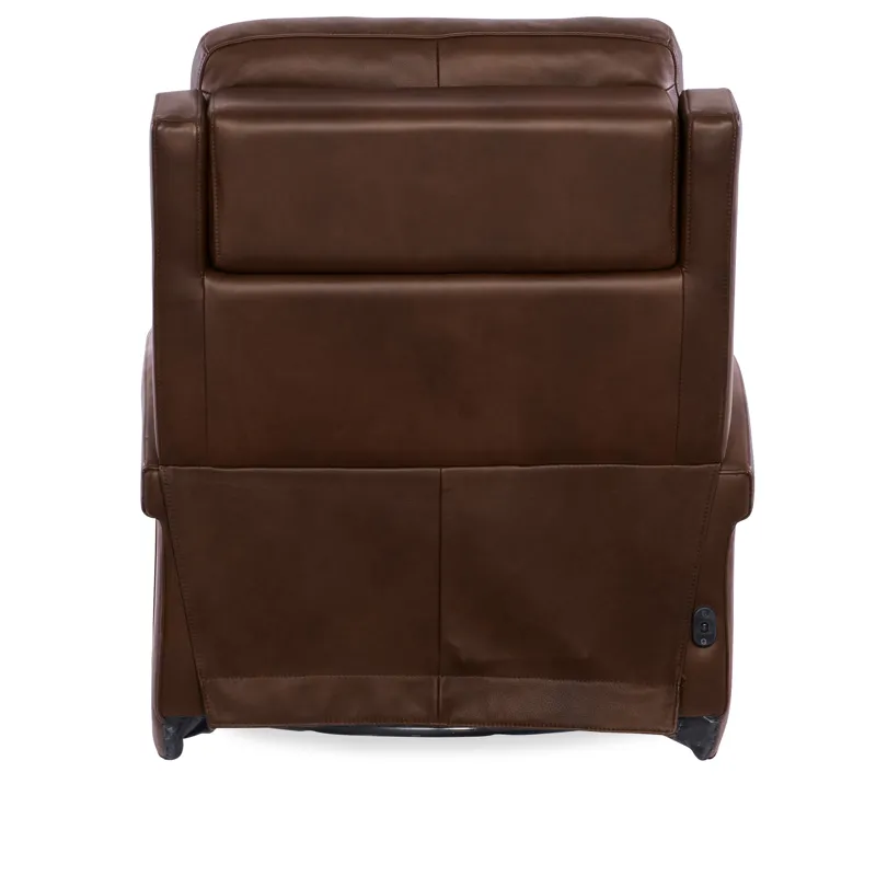 Hooker Ready-Made Upholstery Kaufman Swivel Power Recliner with Pop-Up Headrest