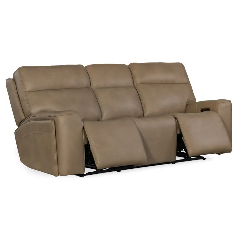 Hooker Ready-Made Upholstery Riverton Power Sofa with Power Headrest and Lumbar