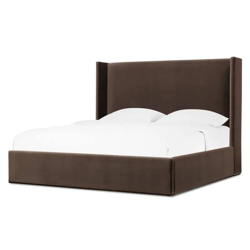 Archives California King Upholstered Panel Bed