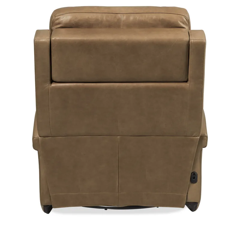 Hooker Ready-Made Upholstery Kaufman Swivel Power Recliner with Pop-Up Headrest
