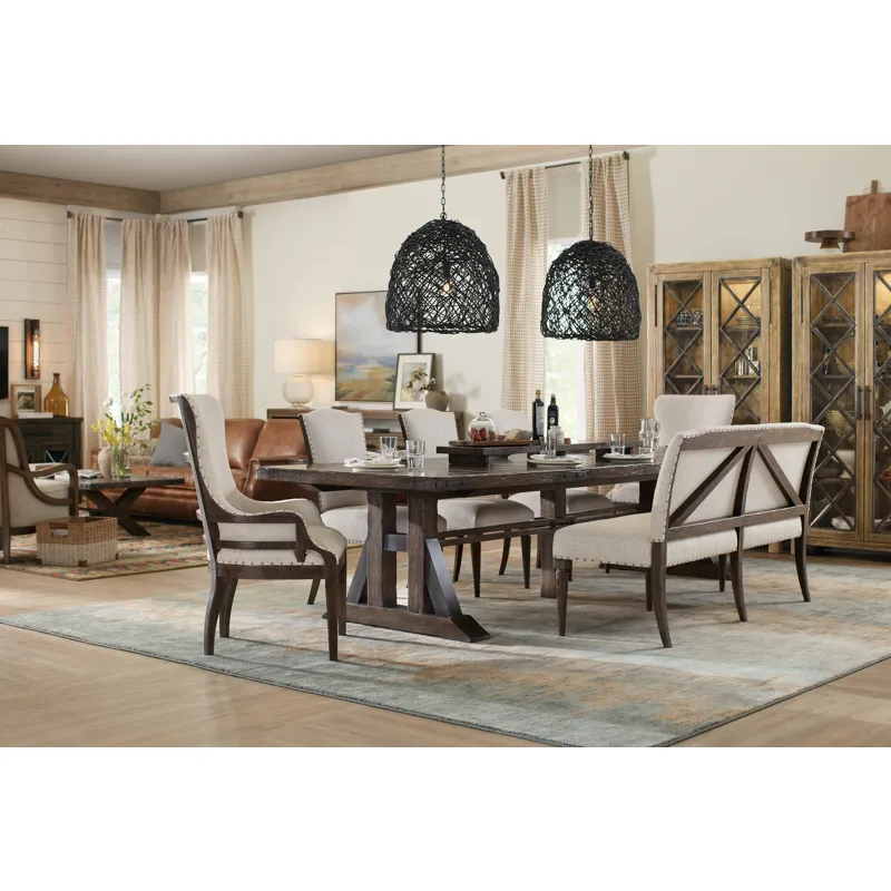 Roslyn County Trestle Dining Table w/2 21in leaves Room