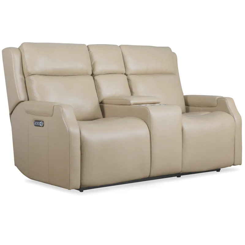 MS Nelson Zero Gravity Power Console Loveseat with Power Headrests and Lumbar