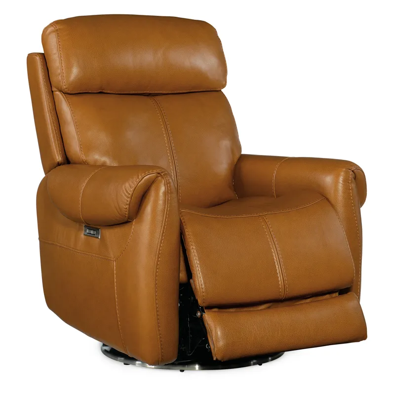 RC Sterling Swivel Power Recliner with Power Headrest