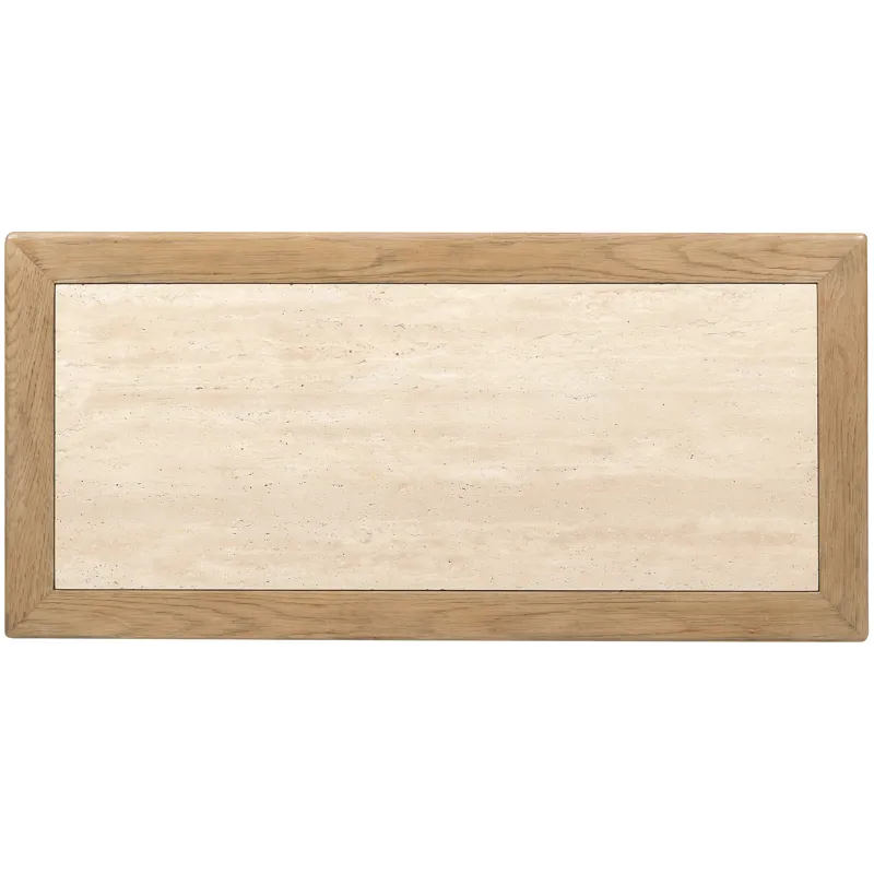 Driftwood One-Drawer Nightstand with Stone