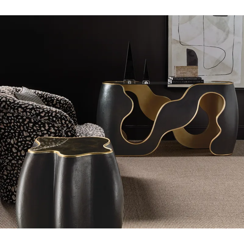 Melange Even and Flow Round End Table