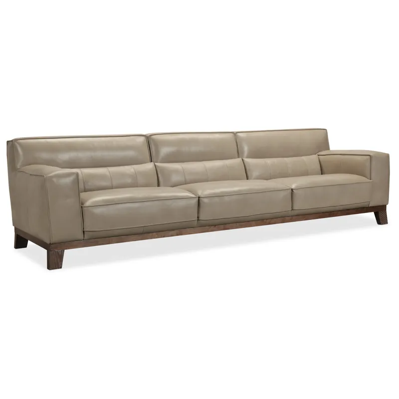 Prosper Grand Leather Stationary Sofa Silhouette